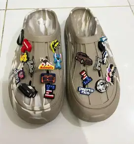 Sandal H&M Eva Foam Chunky Slides Khaki Size 42 Limited
