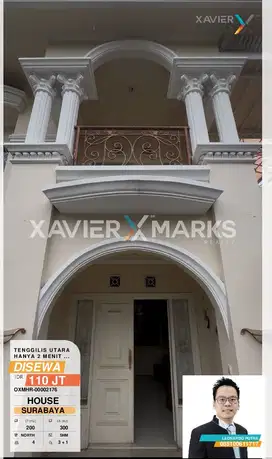 Rumah klasik Tenggilis utara 200m2 ada 4+1 kamar tidur semi furnish