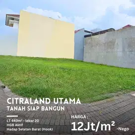 12JT/M2! DIJUAL KAVLING TANAH CITRALAND PURI WIDYA KENCANA HOOK