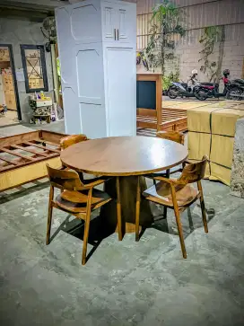 Meja makan kayu mindi sebat project