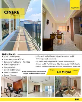 Di jual mini building di kawasan cinere