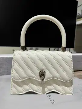 Charles and keith micro bag white