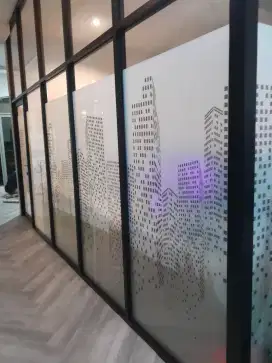 Sticker sandblast printing
