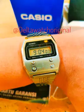 Casio A1100D-1DF General Digital Dial Silver Fullset Original
