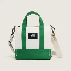 VANS LIL PERGS TOTE BAG ANTIQUE WHITE GREEN 100% ORIGINAL