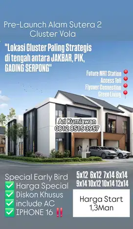 Rumah mewah 3 lantai bsd city DP kpr 0% cicilan 60jtan CLUSTER TRESOR