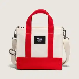 VANS LIL PERGS TOTE BAG ANTIQUE WHITE RED 100% ORIGINAL