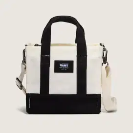 VANS LIL PERGS TOTE BAG ANTIQUE WHITE BLACK 100% ORIGINAL
