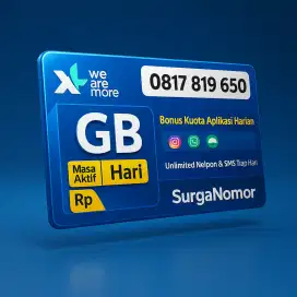 Nomor Cantik Kartu Perdana XL 10 DIGIT langka