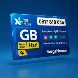 Nomor belum Cantik Kartu Perdana XL 10 DIGIT Langka Bonus Kuota 108 GB