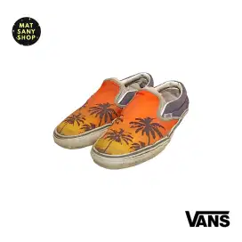 Sepatu Kets Sneaker Skate Vans Classic Slip On Aloha Sunset
