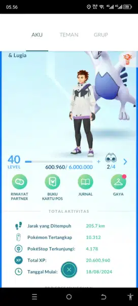 Akun game pokemon go level 40
