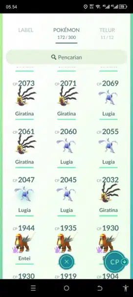 Akun pokemon go legenda