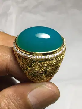 BATU BACAN DOKO MAJIKO SELASIH HALUS NATURAL RING PERAK MICRO SETTING