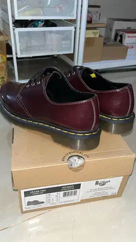 Dr Martens Vegan 1461 Cherry Red Size 38