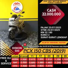 HONDA PCX 150 CBS 2019, B DKI. PAJAK IDUP, MTR JOSS!!