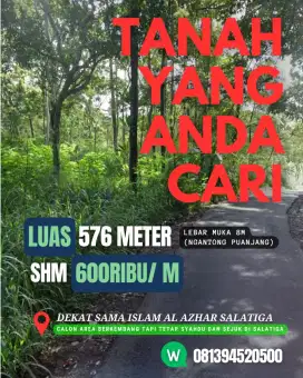 Tanah Salatiga Strategis di Area Berkembang