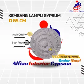 Ornamen Lampu Profil Gypsum Plafon D 65 cm