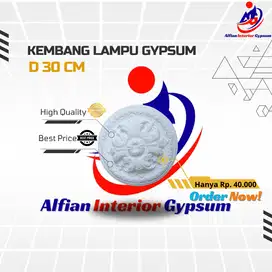 Ornamen Lampu Profil Gypsum D 30 cm