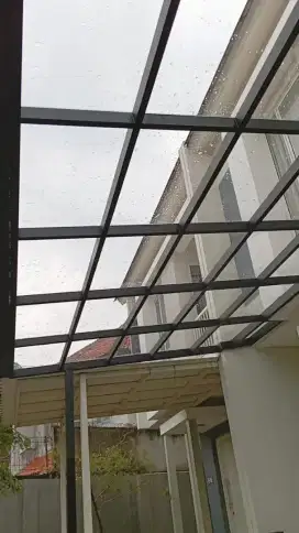Kanopi solarflat rangka hologalpanis pemasangan se-Jabotabek