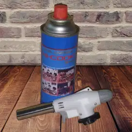 Alat Pemantik Api Sepaket FLAME GUN Torch  plus Gas Kaleng Portable