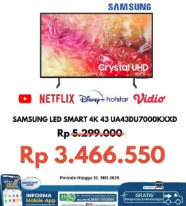Promo tv 43 inc samsung smart tv
