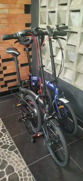 United Trifold Black 7speed (brompton part/litepro/troy) & blue 3speed