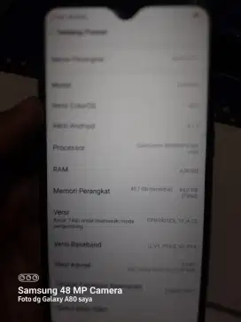 Oppo A7 batangan ram 4/64gb
