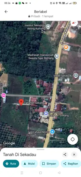 Dijual sebidang tanah kaplingan dekat universitas