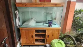 Akuarium filter dalam 160x60x60 + rak set + tutup jual cepat