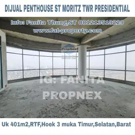 dijual penthouse ST MORITZ Twr Presidential 401m2,RTF,hoek 3 muka
