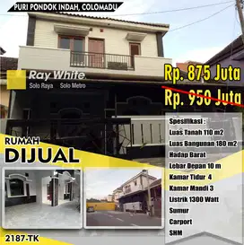 Rumah Dijual di Puri POndok Indah Malangjiwan Colomadu Solo