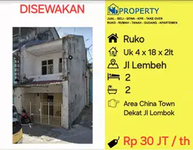 DISEWAKAN Ruko Jl Lembeh dkt sumba , lombok , irian , sulawesi