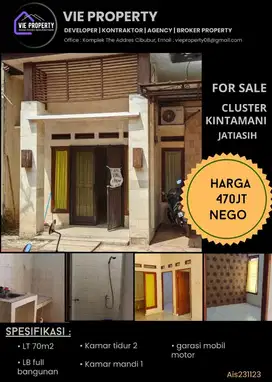 DIJUAL CEPAT Rumah rapi siap huni dalam Cluster di Jatiasih