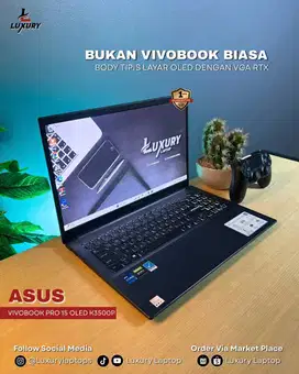 LAPTOP ASUS VIVOBOOK PRO 15 OLED CORE I5 RTX 3050 4GB RAM SSD SECOND