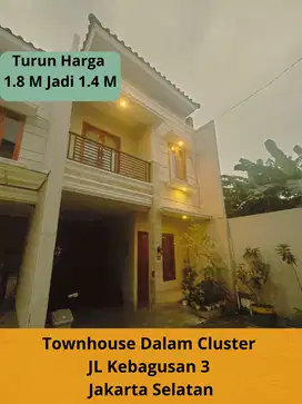 Turun harga Rumah Townhouse Siap Huni JL Kebagusan 3 Jakarta Selatan