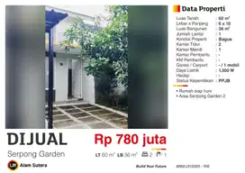 Dijual Rumah Siap Huni di Serpong Garden 2