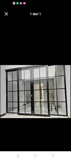 Jual kusen pintu satu dan pintu Dua dari bahan aluminium dan kayu