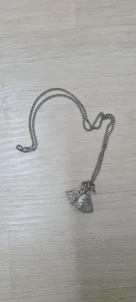 Kalung jam premium quartz original, liontin jam antik, kalung jam