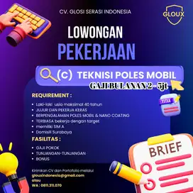 LOWONGAN KERJA TEKNISI POLES AUTODETAILING SALON MOBIL NANO COATING