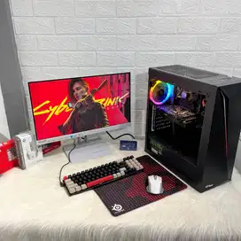 PC GAMING INTEL CORE I3 9100F VGA RX 570 RAM 8GB SSD 240GB HDD 500GB