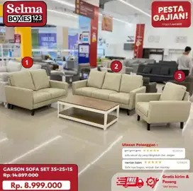 Garson sofa set kulit