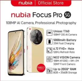 ZTE NUBIA FOKUS PRO 5G 8/256GB NFC || GAANSI RESMI