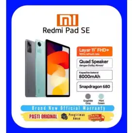 REDMI PAD SE 4GB - 128GB GARANSI RESMI || WIFI ONLY