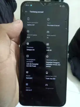 Hp Realme c21 ram 3/32