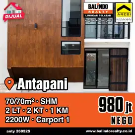 Rumah Minimalis Modern 2 Lantai Cluster Antapani