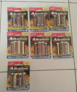 Batu baterai alkaline type AA 4+2 pcs