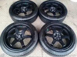 Velg Hsr R17 pcd 5x100 120 untuk new avanza sienta altis bmw dll