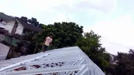 Pemasangan Rangka Atap Baja ringan, rumah, kanopi dll