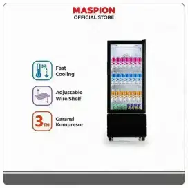 PROMO TERMURAH! SHOWCASE MASPION USG 180ND LEMARI PENDINGIN
